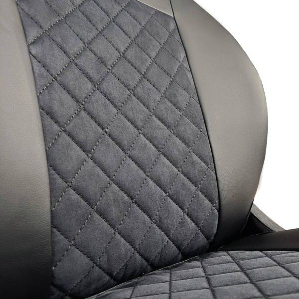 Чехлы Алькантара на Nissan Almera G11-G15 2013-2018 г.в. Чехлы Алькантара на Nissan Almera G11-G15 2013-2018 г.в.