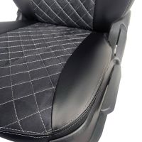 Чехлы Алькантара на Nissan Almera G11-G15 2013-2018 г.в. Чехлы Алькантара на Nissan Almera G11-G15 2013-2018 г.в.