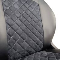 Чехлы Алькантара на Nissan Almera G11-G15 2013-2018 г.в. Чехлы Алькантара на Nissan Almera G11-G15 2013-2018 г.в.