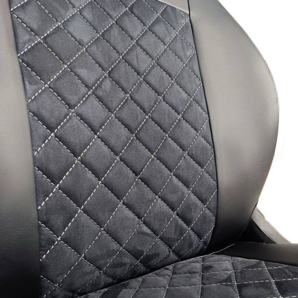 Чехлы Алькантара на Nissan Almera G11-G15 2013-2018 г.в. Чехлы Алькантара на Nissan Almera G11-G15 2013-2018 г.в.