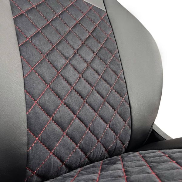 Чехлы Алькантара на Nissan Almera G11-G15 2013-2018 г.в. Чехлы Алькантара на Nissan Almera G11-G15 2013-2018 г.в.