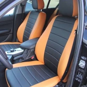 Авточехлы Автопилот Оранжевый Черный цвет