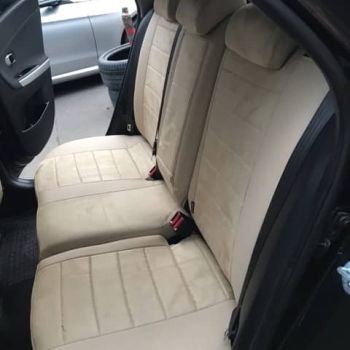 Авточехлы Автопилот Черный бежевый алькантара