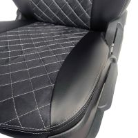 Чехлы Алькантара на Nissan Almera G11-G15 2013-2018 г.в. Чехлы Алькантара на Nissan Almera G11-G15 2013-2018 г.в.